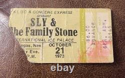 Sly Family Stone/bob Marley Wailers Concert Ticket Stub Las Vegas, Nv 10/21/1973