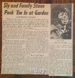 Sly & (and) the Family Stone-1971 Handbill (Flyer) & Concert Ticket Stub (MSG)
