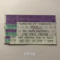 Soulfly State Theatre St Petersburg Florida Concert Ticket Stub Vintage Oct 1998