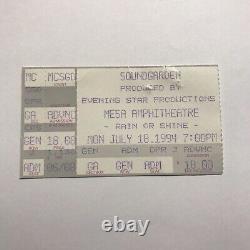 Soundgarden Mesa Amphitheatre Arizona AZ Concert Ticket Stub Vintage July 1994