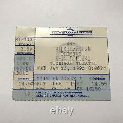 Spin Doctors Michigan Theater Ann Arbor Concert Ticket Stub Vintage January 1993