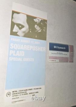 Squarepusher Chicago CONCERT STUB and RARE CANCELLED TOUR EVENT FLYER