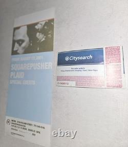 Squarepusher Chicago CONCERT STUB and RARE CANCELLED TOUR EVENT FLYER