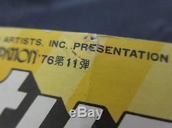 Status Quo 1976 Japan Tour Ticket Stub with Flyer Rossi Concert Handbill