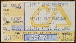 Stevie Ray Vaughan-1985 RARE Concert Ticket Stub (Tulsa-Cain's Ballroom)