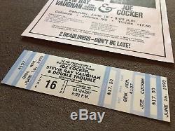 Stevie Ray Vaughan Joe Cocker Concert Ticket Stub Unused & Flyer 6-16-1990