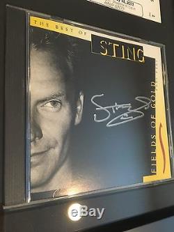 Sting Very Rare Framed Autographed CD, Photo, Ticket Stub From Private Concert