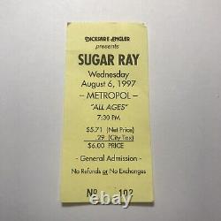 Sugar Ray Metropol Pittsburgh PA Concert Ticket Stub Vintage August 1997