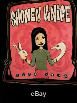 Super-awesome 2003 Shonen Knife XL Concert Tshirt+2 Concert Ticket Stubs-new