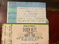 Super-awesome 2003 Shonen Knife XL Concert Tshirt+2 Concert Ticket Stubs-new