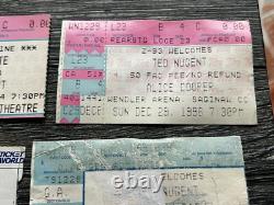 TED NUGENT Ticket Stub 21pc Lot MICHIGAN 1984 1985 1986 1990 1994 1996 to 2018