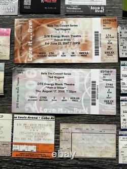 TED NUGENT Ticket Stub 21pc Lot MICHIGAN 1984 1985 1986 1990 1994 1996 to 2018