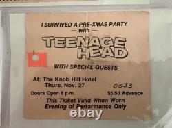 TEENAGE HEAD- Lot Of 7 Vintage Concert Tickets 1980-2005