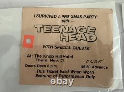 TEENAGE HEAD- Lot Of 7 Vintage Concert Tickets 1980-2005