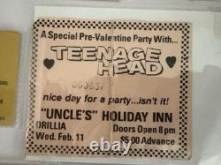 TEENAGE HEAD- Lot Of 7 Vintage Concert Tickets 1980-2005