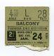 The Band Concert Ticket Stub 1-24-1970 Pasadena Civic Auditorium 2nd Show Rare