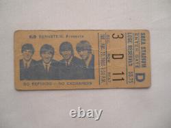 THE BEATLES 1966 Original CONCERT TICKET STUB Shea Stadium, NYC