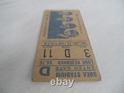 THE BEATLES 1966 Original CONCERT TICKET STUB Shea Stadium, NYC