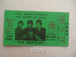 THE BEATLES 1966 Original CONCERT TICKET STUB St. Louis, MO EX++