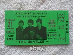 THE BEATLES 1966 Original CONCERT TICKET STUB St. Louis, MO NM