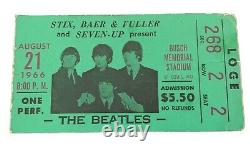 THE BEATLES Concert Ticket Stub from St. Louis, 1966 -Good Condition