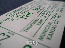 THE BEATLES Original 1964 CONCERT TICKET STUB $8.50 SEAT! Kansas City EX++