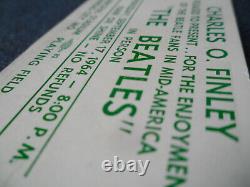 THE BEATLES Original 1964 CONCERT TICKET STUB $8.50 SEAT! Kansas City EX++