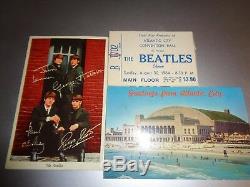 THE BEATLES Original 1964 Concert Ticket Stub Atlantic City, NJ
