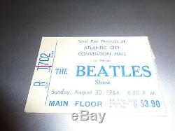 THE BEATLES Original 1964 Concert Ticket Stub Atlantic City, NJ
