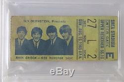 THE BEATLES vintage 1965 ticket stub for Aug 15 concert at Shea Stadium PSA 1.5