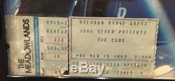 THE CARS 1982 World Tour Poster with Concert Ticket Stub @ Meadowlands Ultra Rare