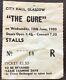 The Cure Concert Ticket Stub Glasgow City Hall 1980 17 Seconds Tour Extreme Rare