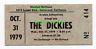 The Dickies / The Go-go's Concert Ticket Stub 10-31-79 Stardust Ballroom Ca Rare