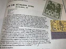 THE DOORS 1968 CONCERT TICKET STUB JIM MORRISON MILWAUKEE ARENA Robby Krieger