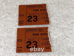 THE DOORS 1971 CONCERT TICKET STUBS CARNEGIE HALL Ray Manzarek Robby Krieger USA