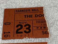 THE DOORS 1971 CONCERT TICKET STUBS CARNEGIE HALL Ray Manzarek Robby Krieger USA