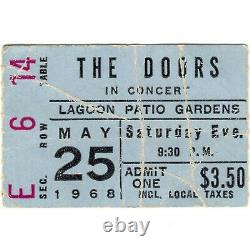 THE DOORS Concert Ticket Stub SALT LAKE CITY UT 5/25/68 WAITING FOR THE SUN Rare