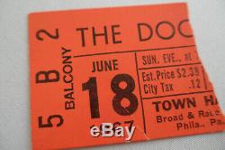 THE DOORS Original 1967 CONCERT TICKET STUB Philadelphia EX