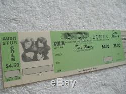 THE DOORS Original 1968 CONCERT TICKET BLANK L. A. Forum EX+