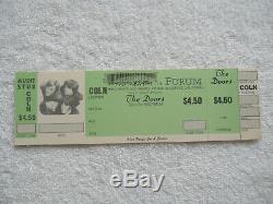 THE DOORS Original 1968 CONCERT TICKET BLANK L. A. Forum EX+