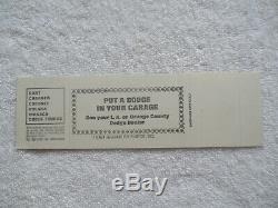 THE DOORS Original 1968 CONCERT TICKET BLANK L. A. Forum EX+