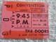 The Doors Original 1968 Concert Ticket Stub Asbury Park