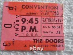 THE DOORS Original 1968 CONCERT TICKET STUB Asbury Park