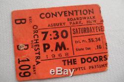 THE DOORS Original 1968 CONCERT TICKET STUB Asbury Park
