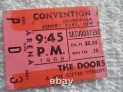THE DOORS Original 1968 CONCERT TICKET STUB Asbury Park
