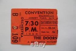 THE DOORS Original 1968 CONCERT TICKET STUB Asbury Park