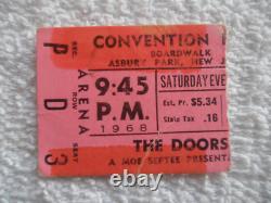 THE DOORS Original 1968 CONCERT TICKET STUB Asbury Park