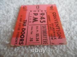THE DOORS Original 1968 CONCERT TICKET STUB Asbury Park