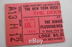 THE DOORS Original 1968 CONCERT TICKET STUB Flushing Meadows EX++