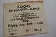 The Doors Original 1969 Concert Ticket Stub Las Vegas